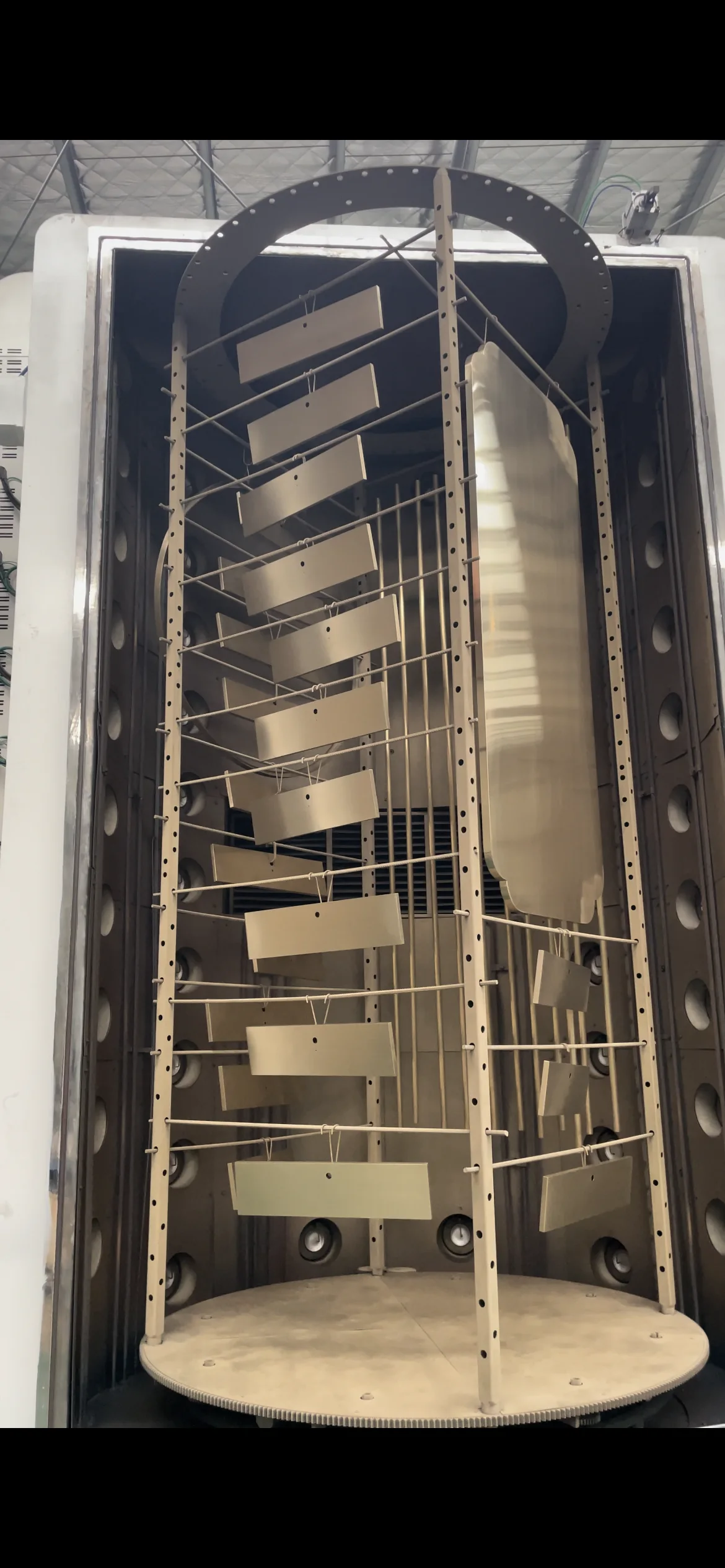 stainless steel showcase vacuum plating rack production photo