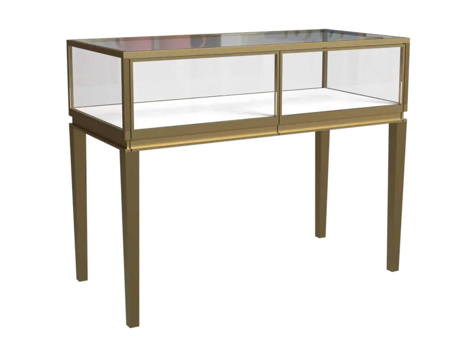 front view of standard low jewelry counter