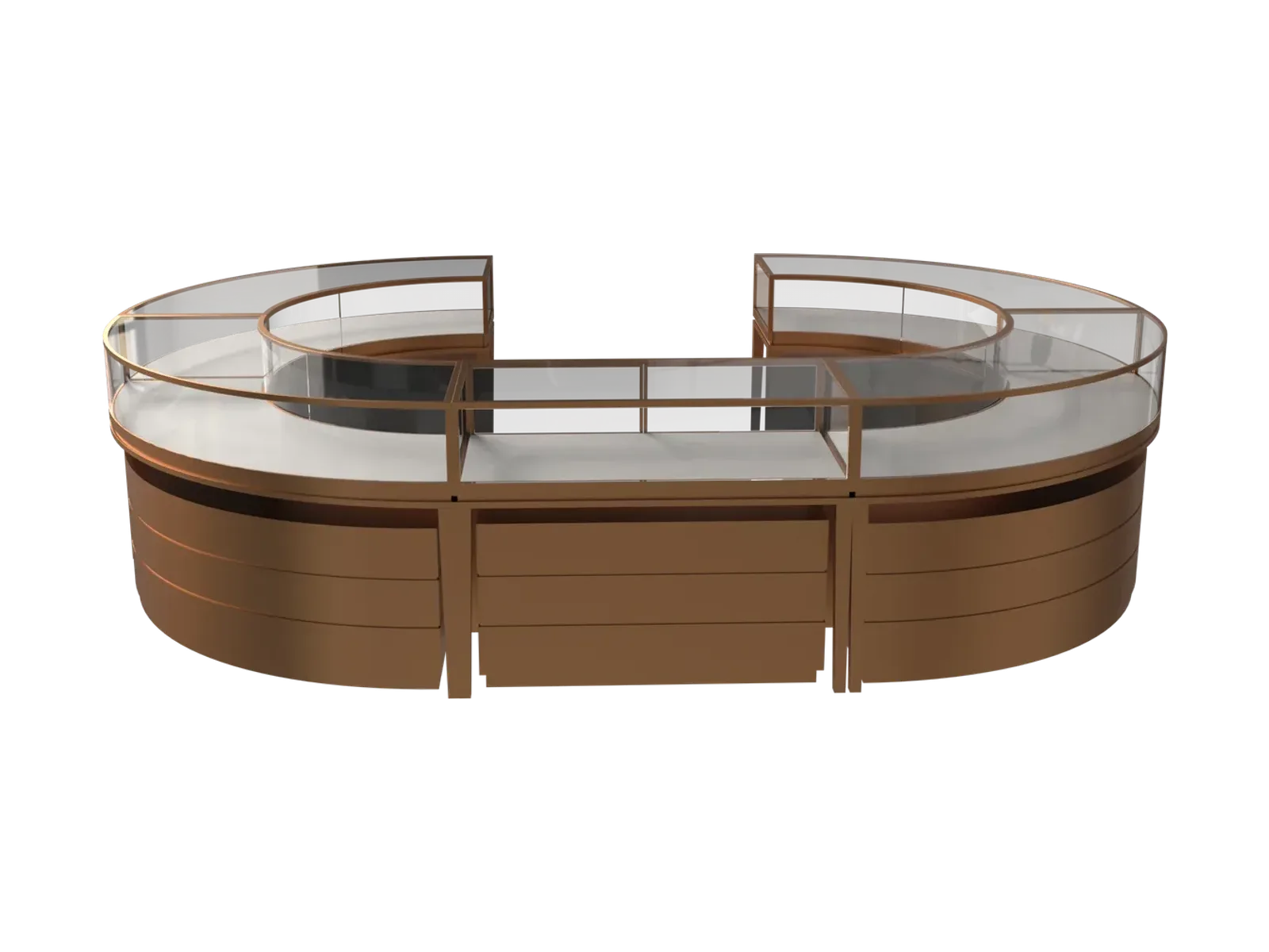 Round Fan-Shaped Jewelry Cabinet 1 view 2