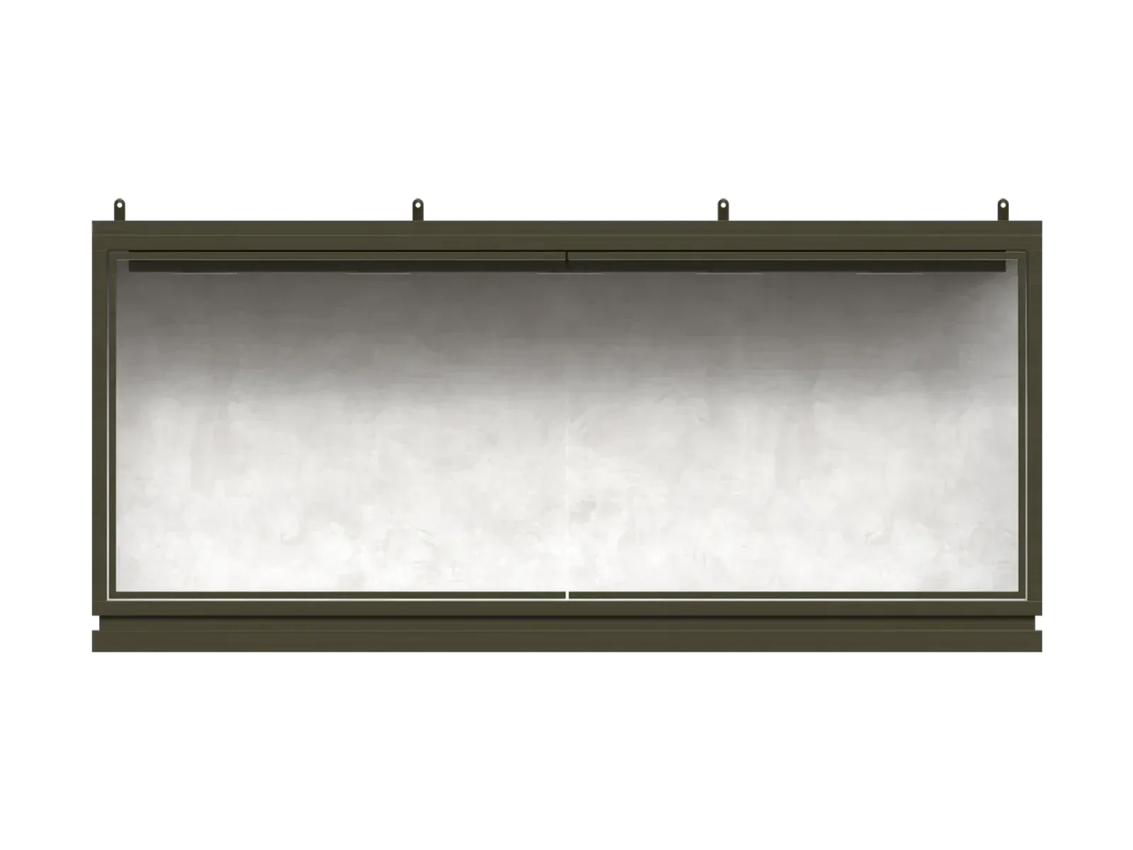 front view of standard wall jewelry cabinet